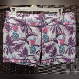 IAB 5-Inch No-Ride Pineapple Palm Tree Tropical Bike Gym Shorts Size 14 XXL